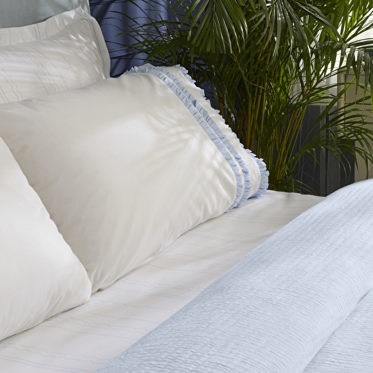 Karaca Home Blue Muse %100 Pamuk Nish Set Çift Kişilik Pike Takımı Mavi