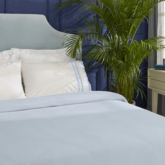 Karaca Home Blue Muse %100 Pamuk Nish Set Çift Kişilik Pike Takımı Mavi