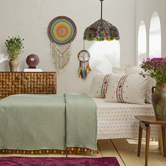 Karaca Home Elvra %100 Pamuk Nish Set Çift Kişilik Pike Takımı Multicolour