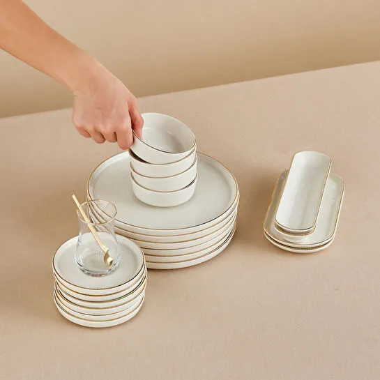 Emsan Komo 32 Parça 6 Kişilik Kahvaltı Takımı Gold