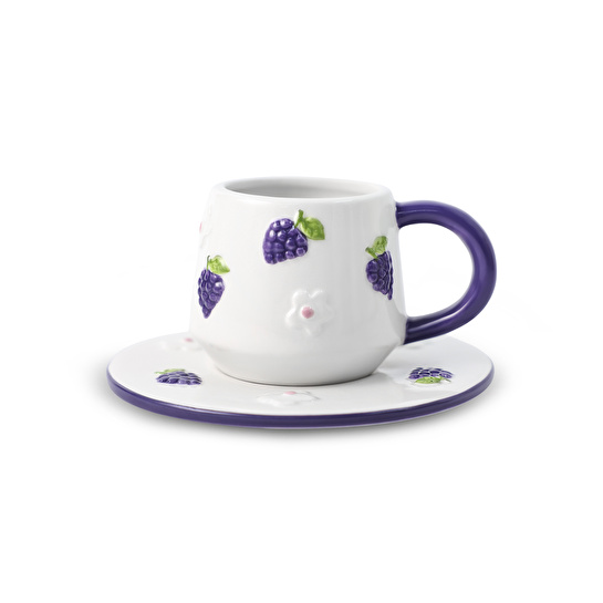 Karaca Grapebloom 2 Kişilik Kahve Fincan Takımı 100 ml