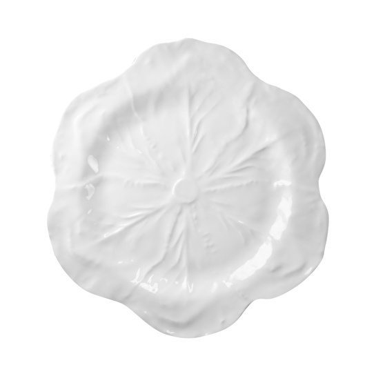 Baci Milano Botanica Çiçek Desenli Melamin Beyaz Büyük Servis Tabağı 40,5 cm