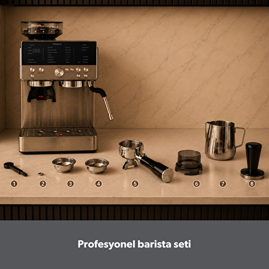 Homend Latteprimo 5017H Çekirdek Öğütücülü Espresso Makinesi