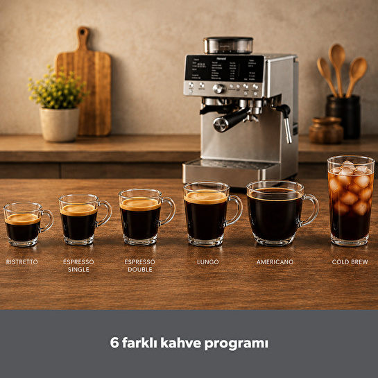 Homend Latteprimo 5017H Çekirdek Öğütücülü Espresso Makinesi