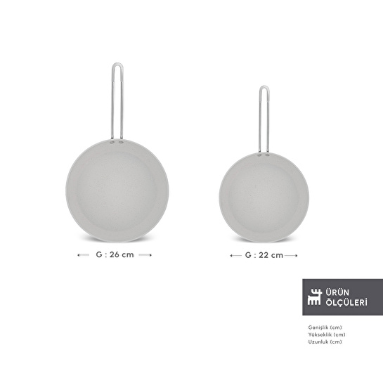Emsan Biogranit White Stone 2'li Tava Set