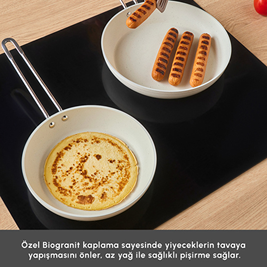 Emsan Biogranit White Stone 2'li Tava Set