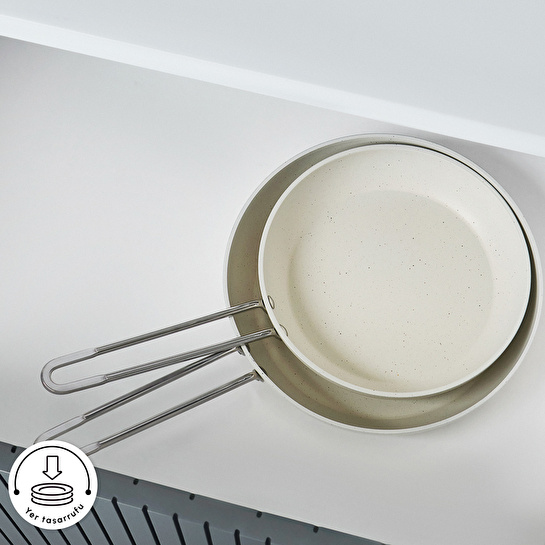 Emsan Biogranit White Stone 2'li Tava Set