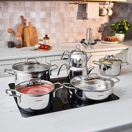 Karaca Powersteel 316+ Martha 15 Parça Tencere Seti