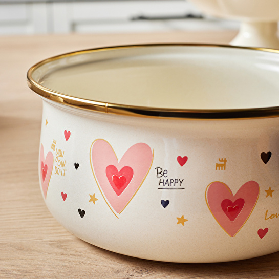 Karaca Pink Love Emaye Sos Tava 16 cm