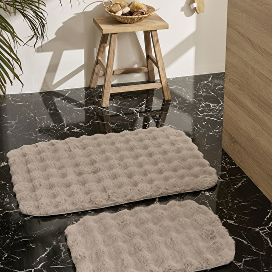Karaca Home Bubble Banyo Paspas Seti Gri