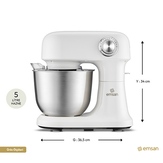 Emsan Bella Gusto Pro Stand Mikser Krem 1500W