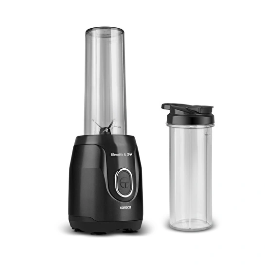 Karaca Blendfit Go Personal Kişisel Smoothie Blender Çift Hazne Siyah 600ml & 400ml