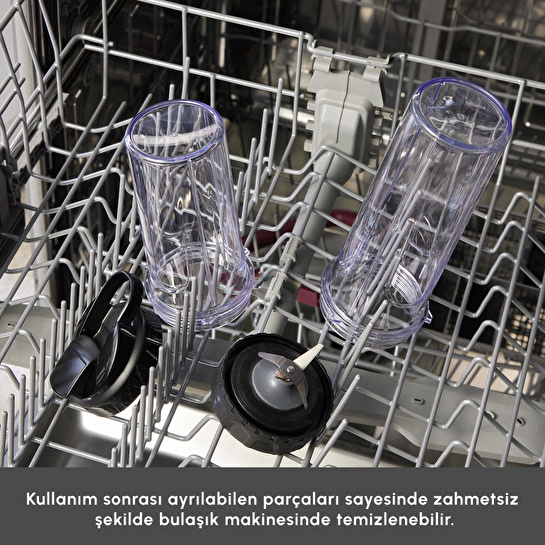 Karaca Blendfit Go Personal Kişisel Smoothie Blender Çift Hazne Siyah 600ml & 400ml