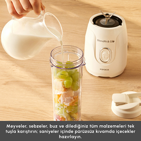 Karaca Blendfit Go Personal Kişisel Smoothie Blender Çift Hazne Starlight 600ml & 400ml