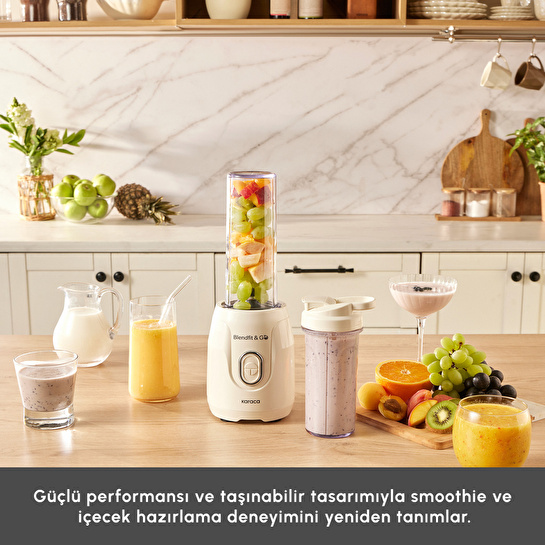 Karaca Blendfit Go Personal Kişisel Smoothie Blender Çift Hazne Starlight 600ml & 400ml