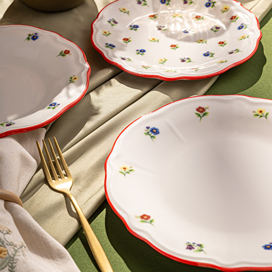 Emsan Bahar Porselen 24 Parça 6 Kişilik Yemek Takımı