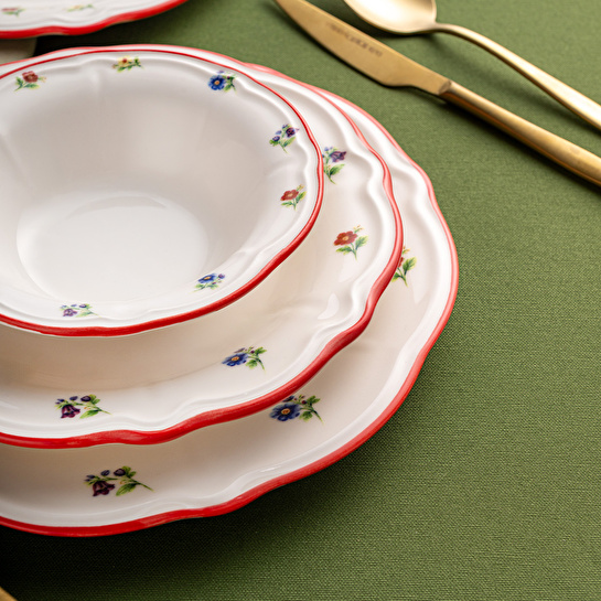 Emsan Bahar Porselen 24 Parça 6 Kişilik Yemek Takımı