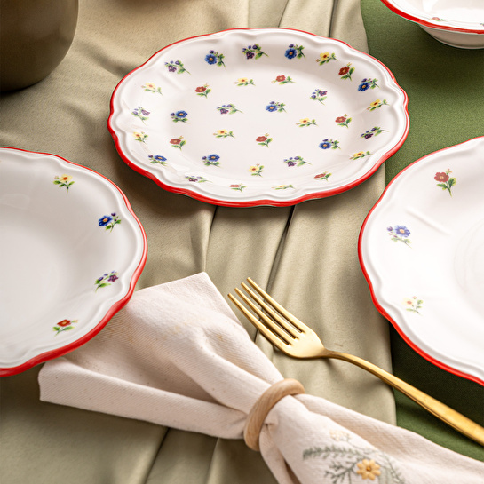 Emsan Bahar Porselen 24 Parça 6 Kişilik Yemek Takımı