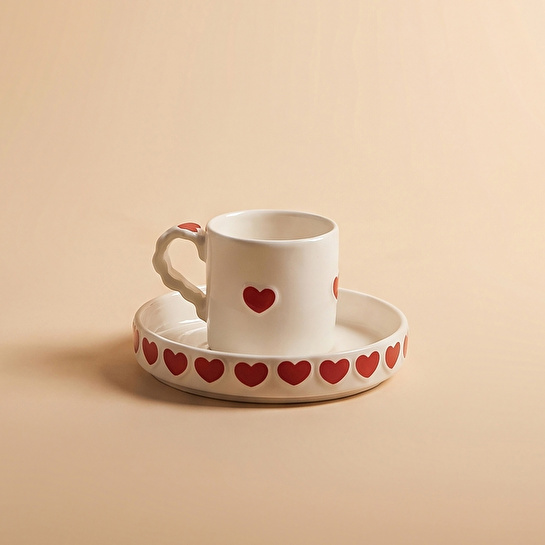 Karaca Sweetheart Kahve Fincan Takımı Beyaz