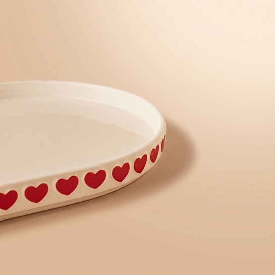 Karaca Sweetheart Kayık Tabak Beyaz 18 cm
