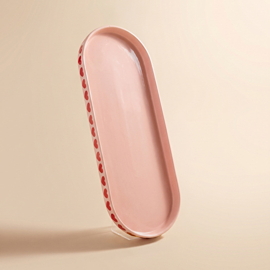 Karaca Sweetheart Kayık Tabak Pembe 12 cm