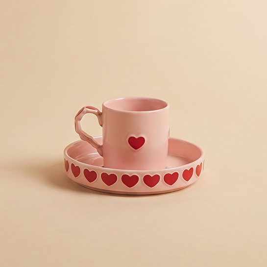 Karaca Sweetheart Kahve Fincan Takımı Pembe