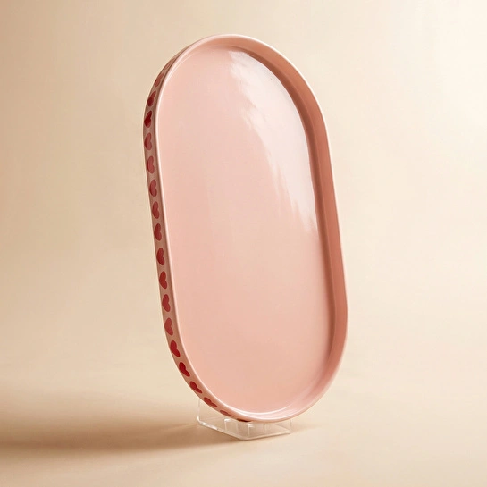Karaca Sweetheart Kayık Tabak Pembe 18 cm