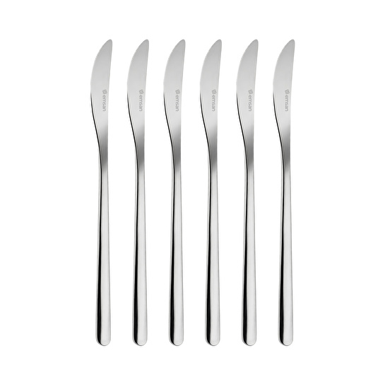 Emsan Bead 6'lı Tatlı Bıçağı Seti Platin