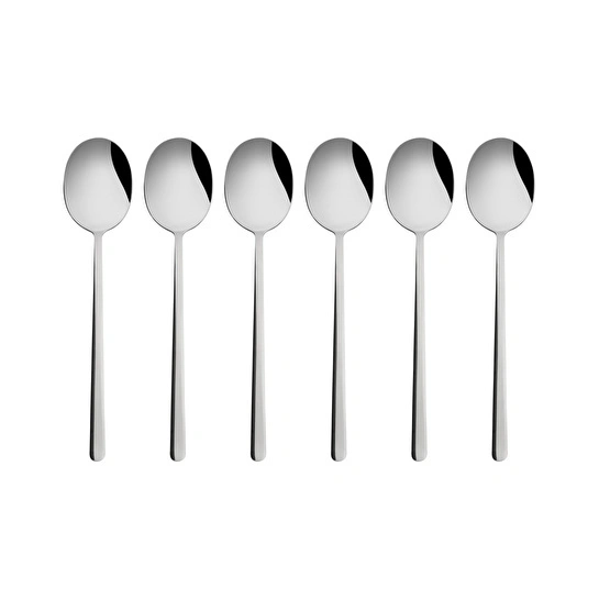 Emsan Bead 6'lı Tatlı Kaşığı Seti Platin