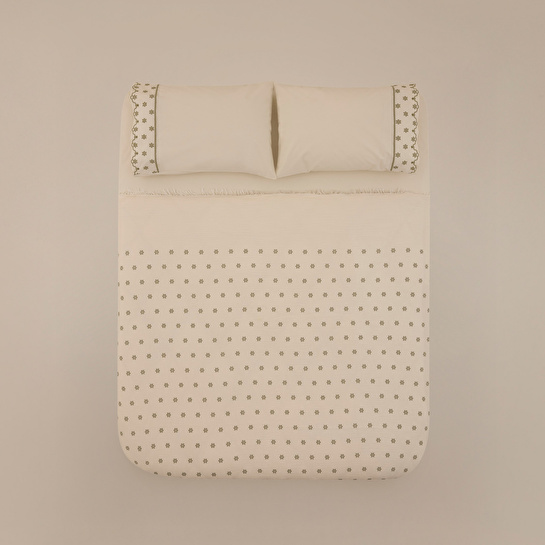 Karaca Home Carezza Brodeli Muslin Çift Kişilik Pike Takımı Yeşil