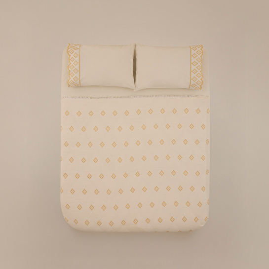Karaca Home Nobile Brodeli Muslin Çift Kişilik Pike Takımı Sarı