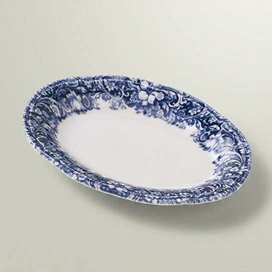 Emsan Floransa Kayık Tabak 21 cm Mavi