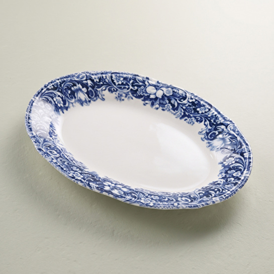 Emsan Floransa Kayık Tabak 26 cm Mavi