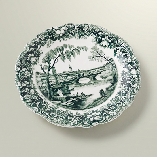 Emsan Floransa Pasta Tabağı 21 cm Yeşil