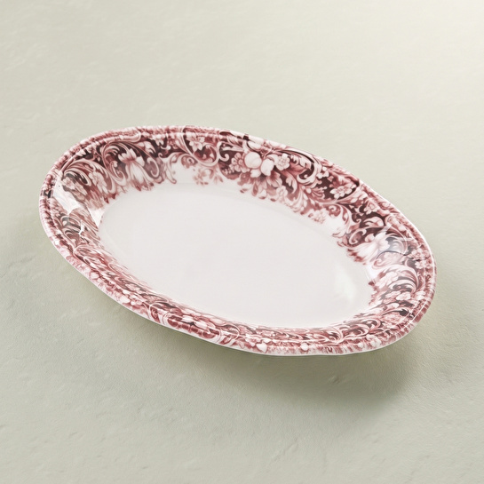 Emsan Floransa Kayık Tabak 21 cm Bordo