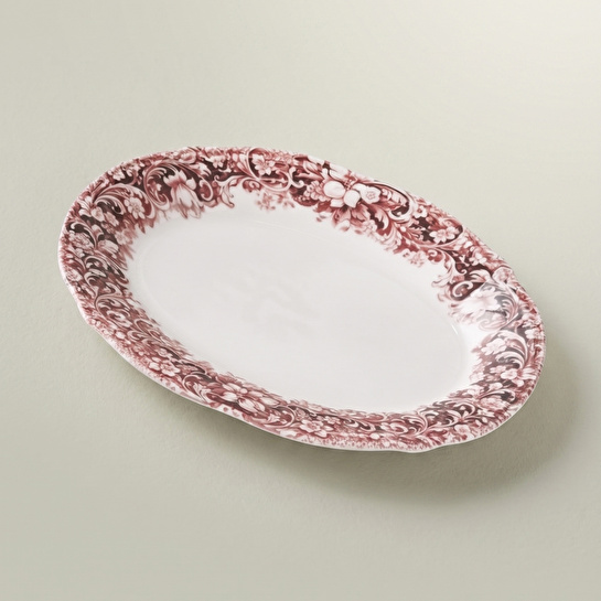 Emsan Floransa Kayık Tabak 26 cm Bordo