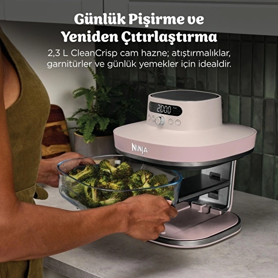 Ninja Crispi Pro 7-in-1 XL Cam Hazneli Pişirme Sistemi RoseQuartz