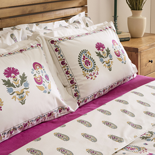 Karaca Home Elvaris %100 Pamuk Çift Kişilik Nevresim Takımı Pembe