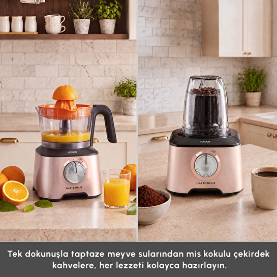 Karaca Mastermaid Power Max 12 in 1 Mutfak Robotu Rosegold