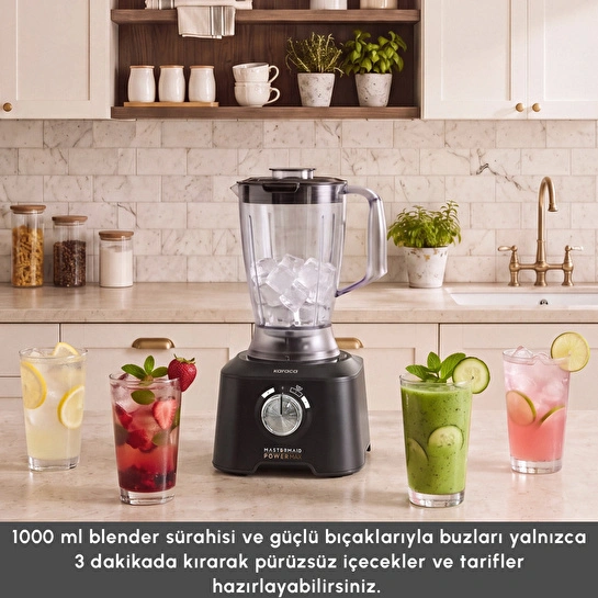 Karaca Mastermaid Power Max 12 in 1 Mutfak Robotu Matte Black