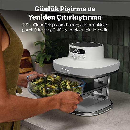Ninja Crispi Pro 5-in-1 Cam Hazneli Pişirme Sistemi - White
