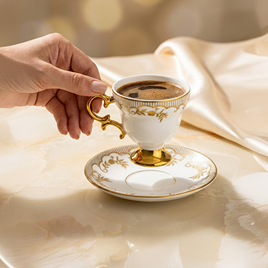 Emsan Golden 6 Kişilik Kahve Fincan Takımı 90 ml