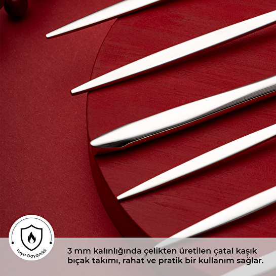 Emsan Artun 84 Parça 12 Kişilik Çatal Kaşık Bıçak Takımı