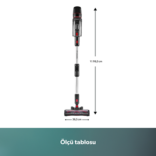 Homend Dustrider 1273H Katlanabilir Borulu Dikey Süpürge Kırmızı