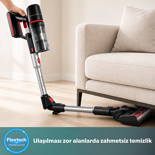 Homend Dustrider 1273H Katlanabilir Borulu Dikey Süpürge Kırmızı