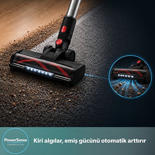 Homend Dustrider 1273H Katlanabilir Borulu Dikey Süpürge Kırmızı