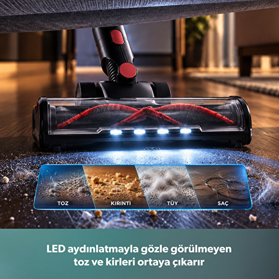 Homend Dustrider 1273H Katlanabilir Borulu Dikey Süpürge Kırmızı