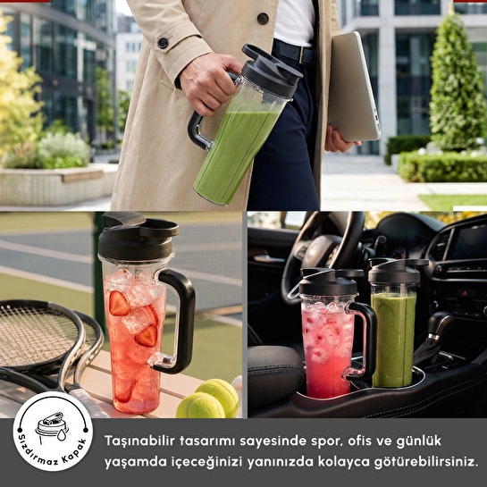 Karaca Blendy Personal Kişisel Kulplu Smoothie Blender Çift Hazneli Starlight