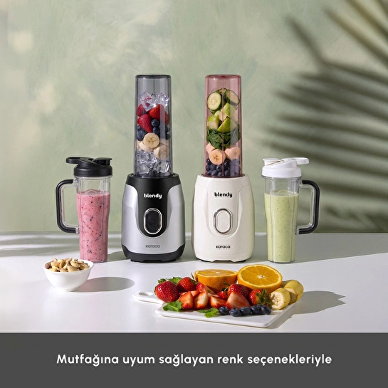 Karaca Blendy Personal Kişisel Kulplu Smoothie Blender Çift Hazneli Starlight