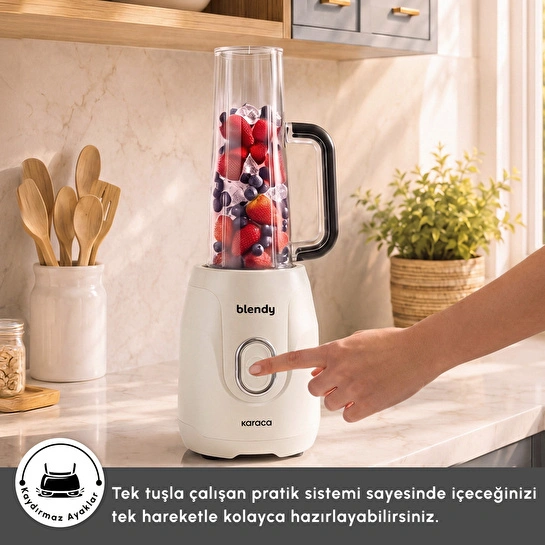 Karaca Blendy Personal Kişisel Kulplu Smoothie Blender Çift Hazneli Starlight